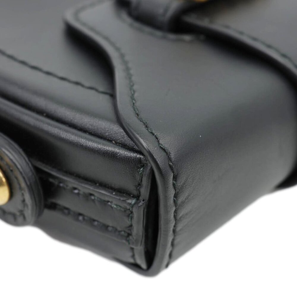 Christian Dior  D Fence Small Calfskin Leather Saddle Bag Black - Picture 6 of 15